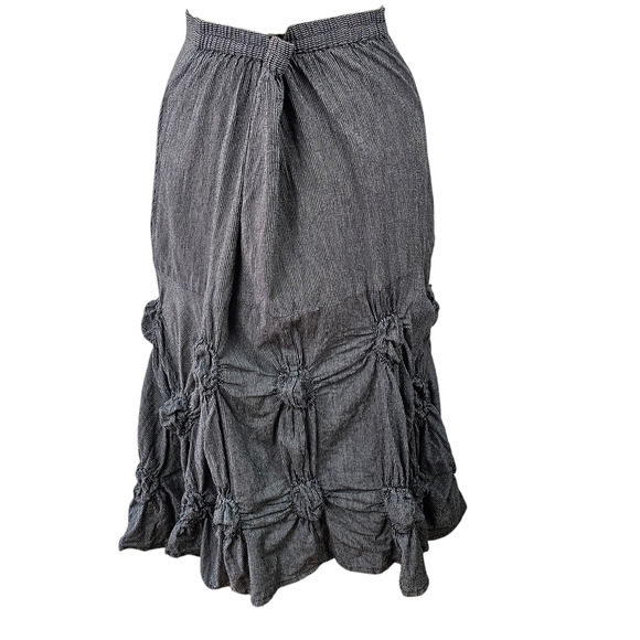 Tulip cotton black white pin stripe skirt circle poofs Small - Picture 4 of 8